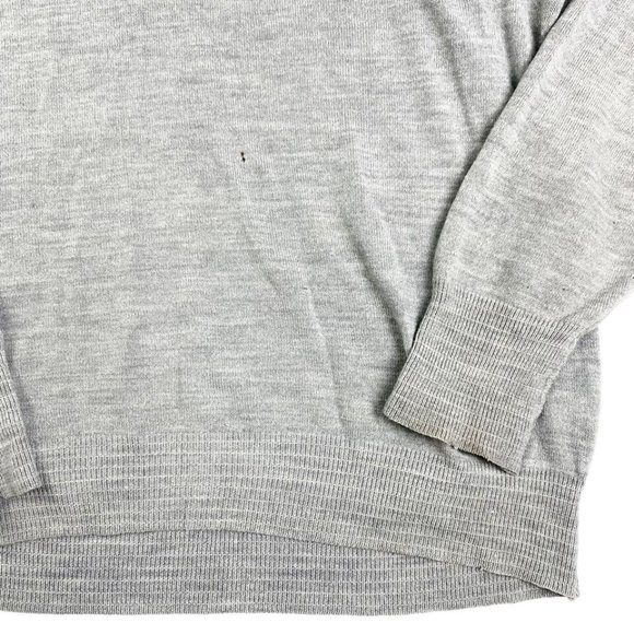 Christian Dior Sweater Mens Gray V Neck Orion Acrylic Size Large Knit USA - Picture 4 of 7